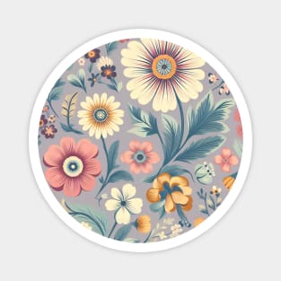 Purple Floral Magnet